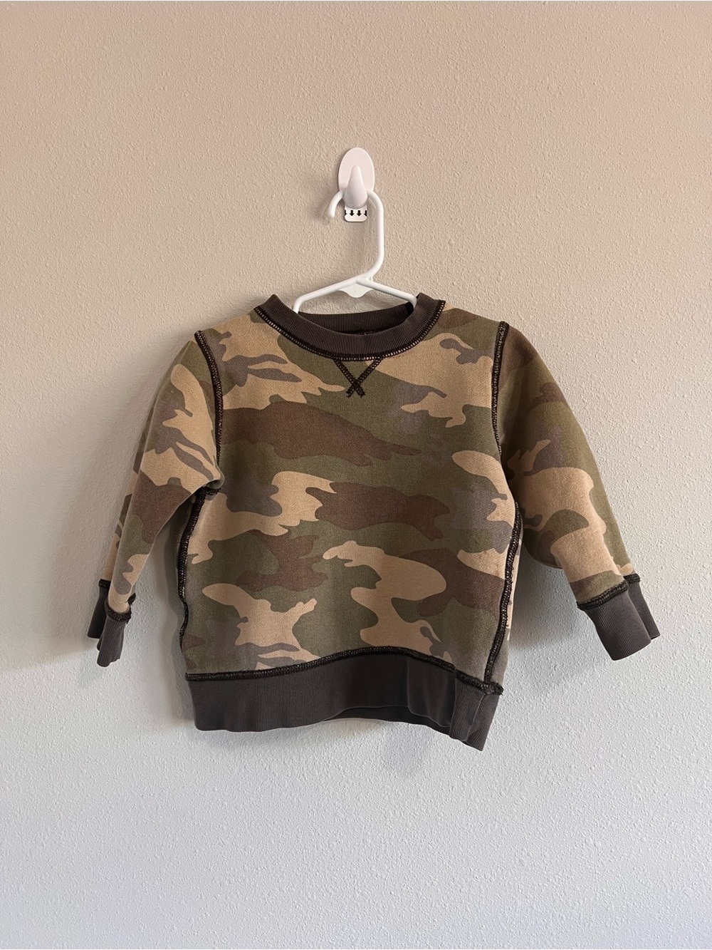 Kids Camo Crewneck Sweatshirt - Green Camouflage
